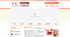 Desktop Screenshot of hondori-seikotsu.com